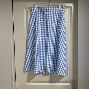 Isaac Mirazhi Live - Blue and White Gingham Skirt
